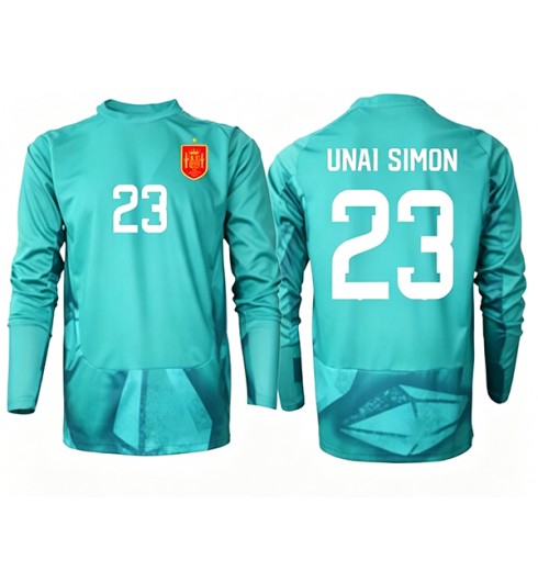 Espanja Unai Simon #23 Maalivahdin Vieraspaita MM-kisat 2026 Pitkähihainen Espanja Unai Simon #23 Maalivahdin Vieraspaita MM-kisat 2026 Pitkähihainen